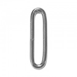 Oval Loops Nickel Plated - Multiple Sizes Available