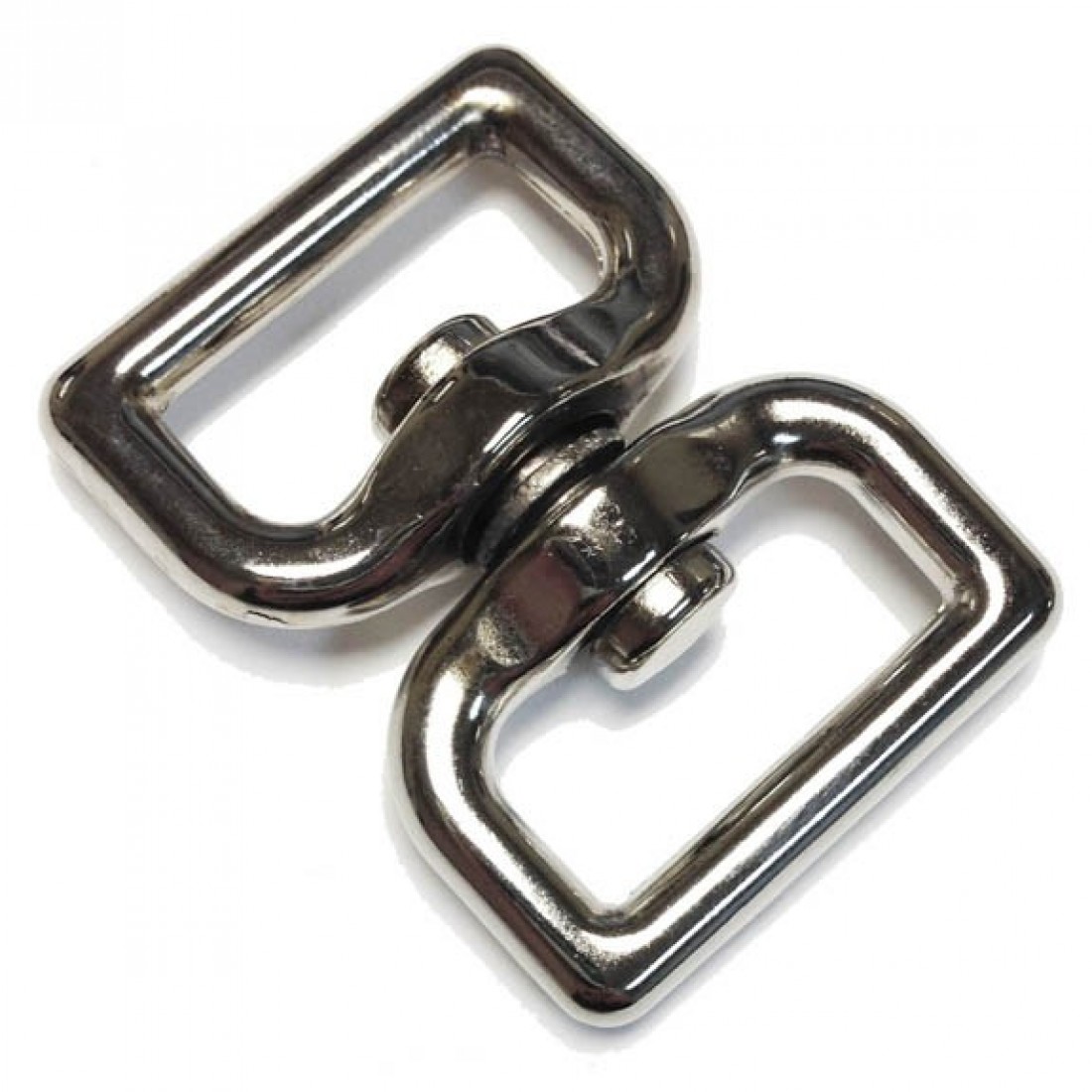 Square Eye Double End Swivel, Zinc Die Cast, Nickel Finish