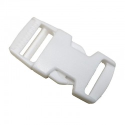 Side Release Buckle, White Plastic (PL211)