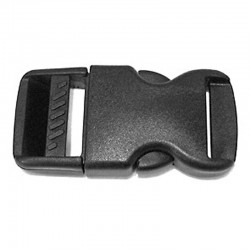 Contoured Side Release Buckle, Black Plastic (PL-2954)
